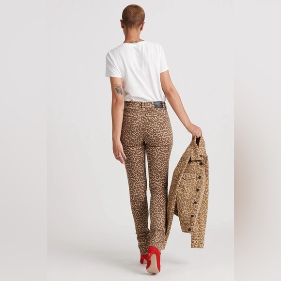 Lucky Brand High Rise Slim Bridgette Leopard Print Cropped Straight Jean 2 /26 - Picture 3 of 11